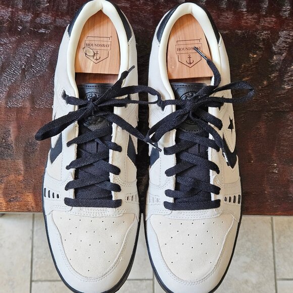 NWOT Converse Men's AS-1 Pro Leather/Suede Sneakers, White/Black, Sz 12 - Picture 2 of 16